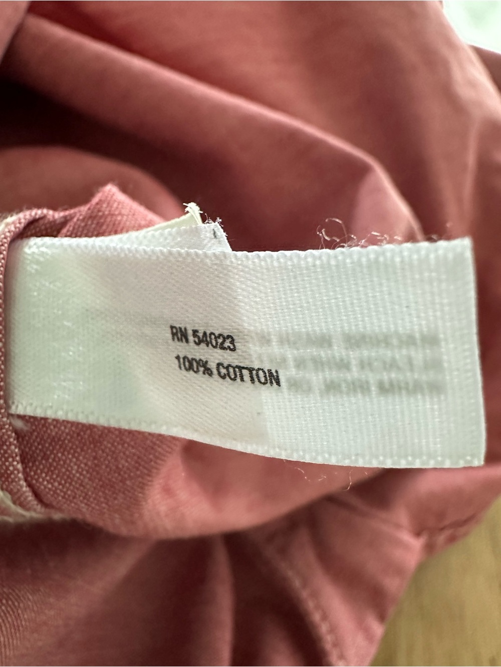 GAP Men's Button-Up Cotton Shirt in Salmon Color - Picture 8 of 8